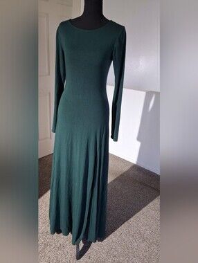 Lulu's Deep Green Long Sleeve Bodycon Dress